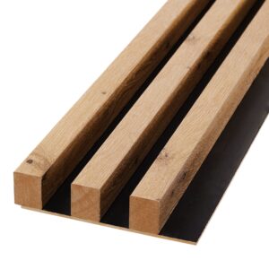 Lamele ścienne 3D Dąb Alpejski 180x2750 mm na czarnej płycie